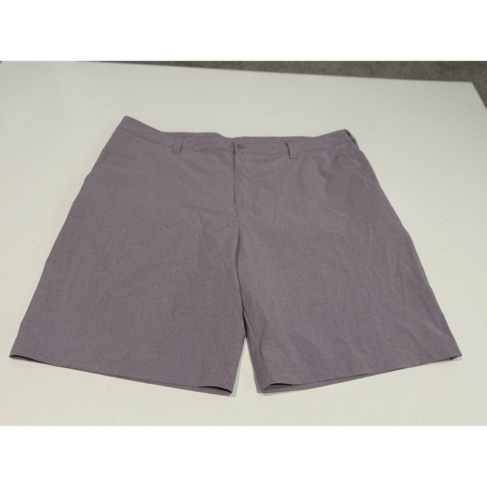 Champion C9 Mens Golf Shorts Purple Gray Heather Performance Flat Front Size 40W